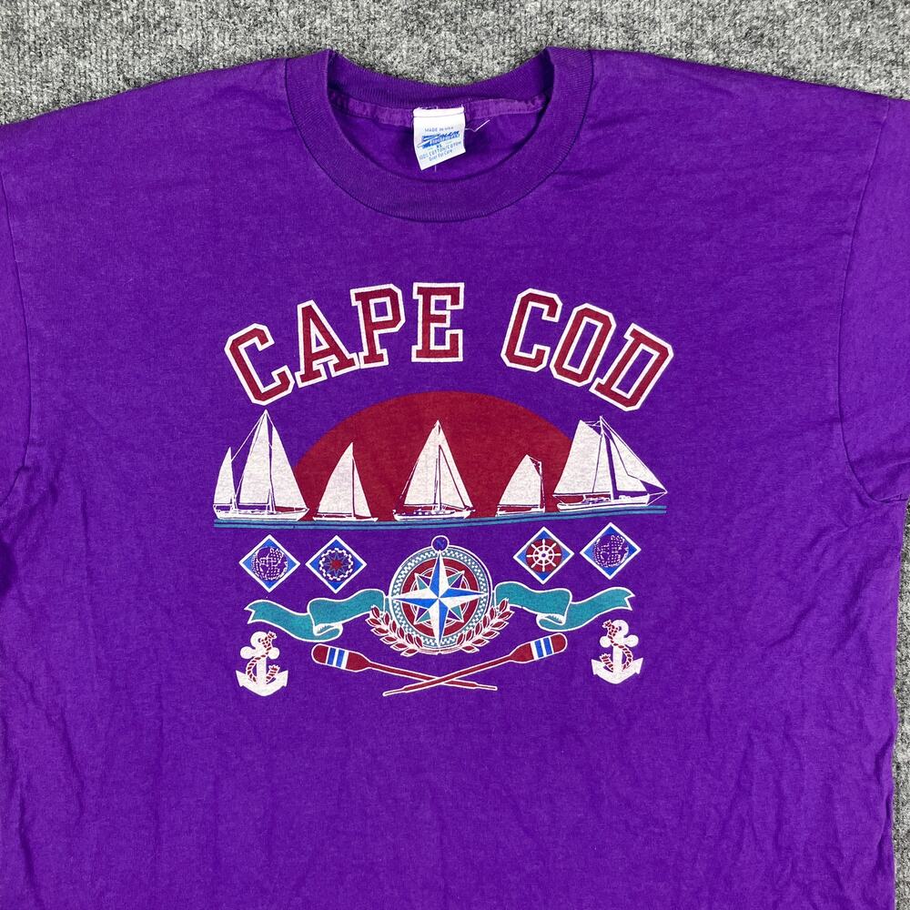 Salem T-Shirt Mens Size XL Purple Cape Cod Nautical‎ Tourist Vintage USA